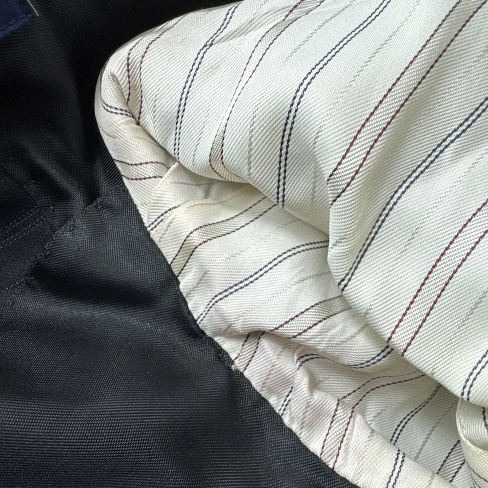 Ermenegildo Zegna Trofeo Blazer Mens 38R Blue Striped Sport Coat Jacket Italian